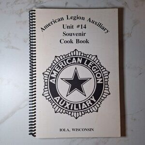 Iola Wisconsin Cook Book Vintage Recipe American Legion Sheveland Taylor Midwest